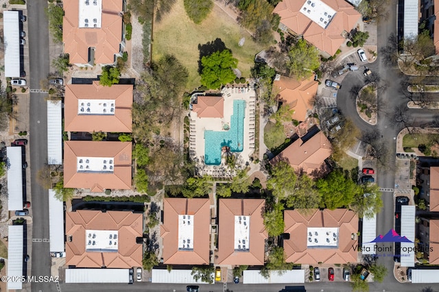 drone / aerial view featuring a residential view