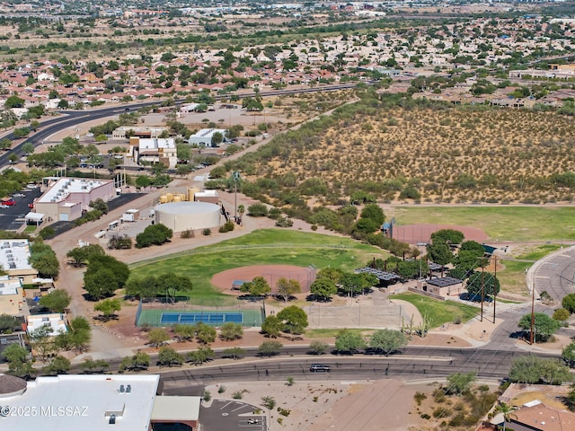 aerial view featuring a residential view