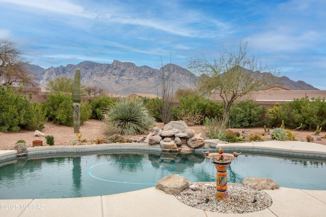 pool featuring a mountain view