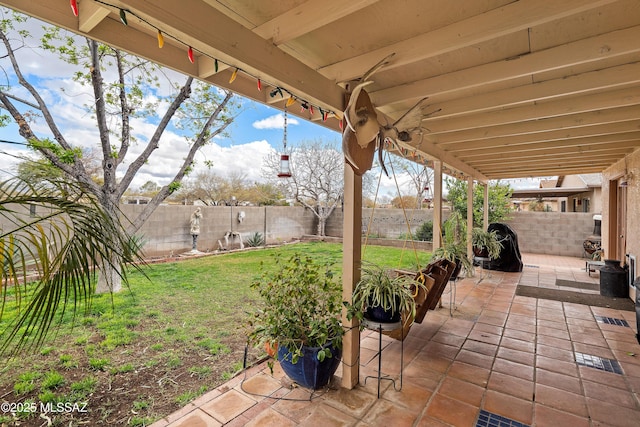 view of patio / terrace with a fenced backyard