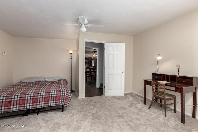 view of carpeted bedroom