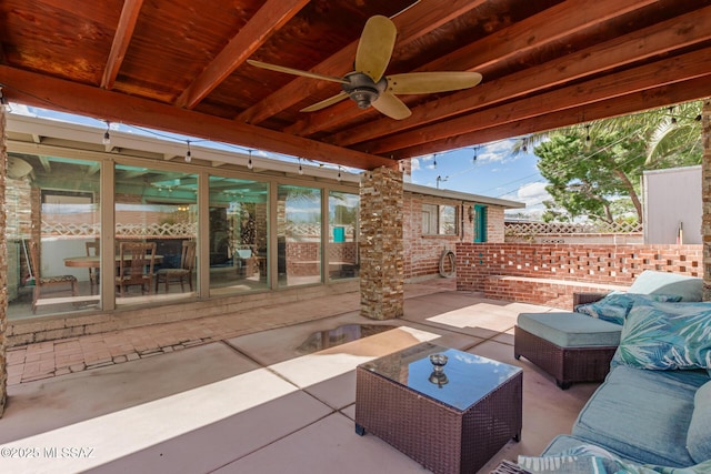 view of patio with outdoor lounge area