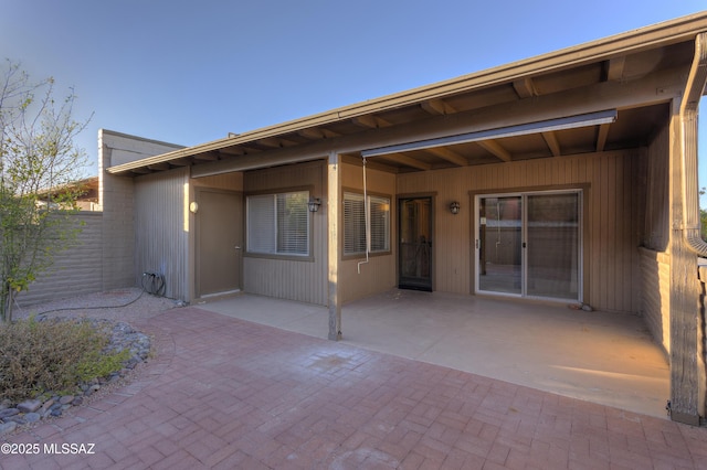 view of patio / terrace with fence