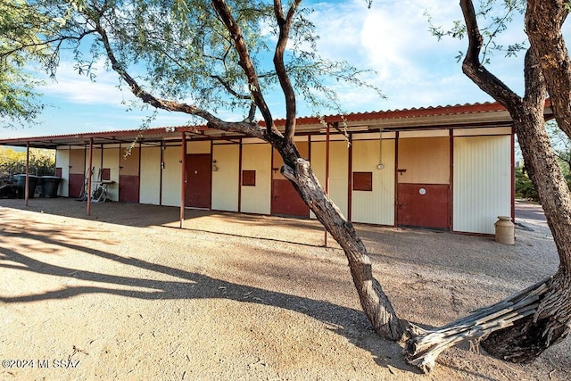 view of horse barn