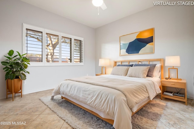 bedroom with ceiling fan