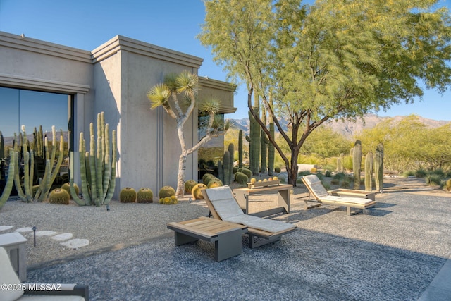3978 N Canyon Ranch Dr, Tucson, AZ 85750 - view of yard featuring a mountain view and a patio area