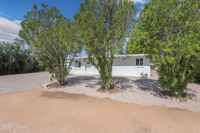 view of front of home with stucco siding