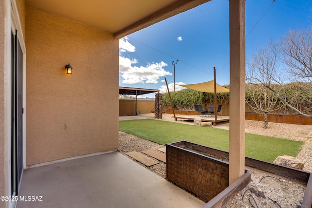 view of patio / terrace featuring a fenced backyard