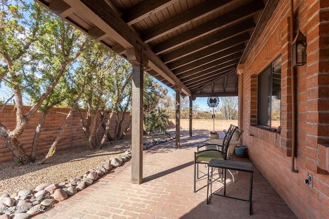 view of patio / terrace with a fenced backyard