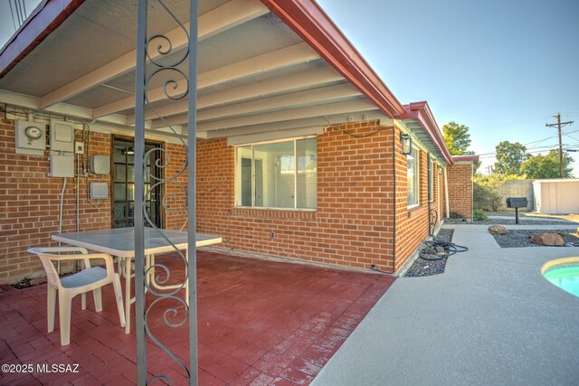 view of patio featuring outdoor dining space