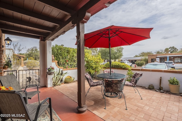 view of patio / terrace featuring outdoor dining area