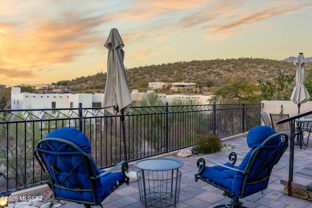 view of patio / terrace with fence