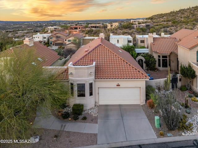 aerial view featuring a residential view