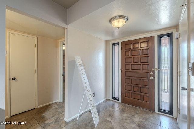 entryway with baseboards