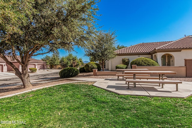 view of yard featuring a patio area