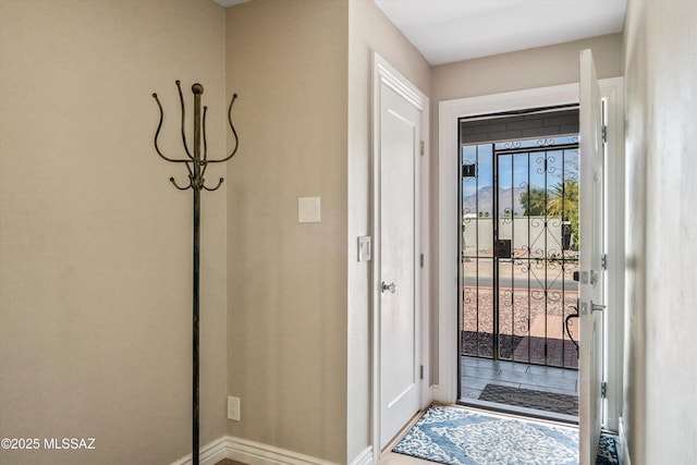 entryway with baseboards