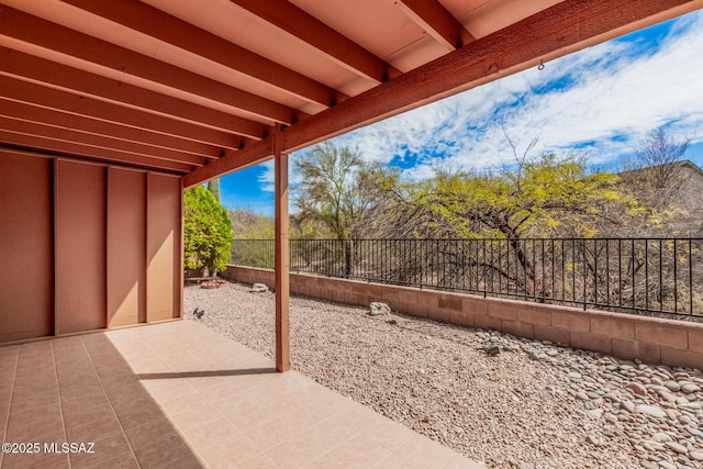 view of patio with a fenced backyard