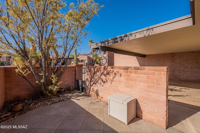 view of patio / terrace with a fenced backyard