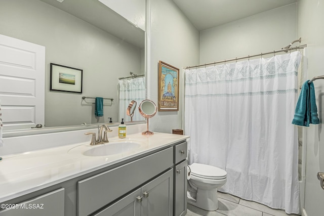 8707 N Ash Grove Ct, Tucson, AZ 85742 - full bath with vanity and tile patterned flooring