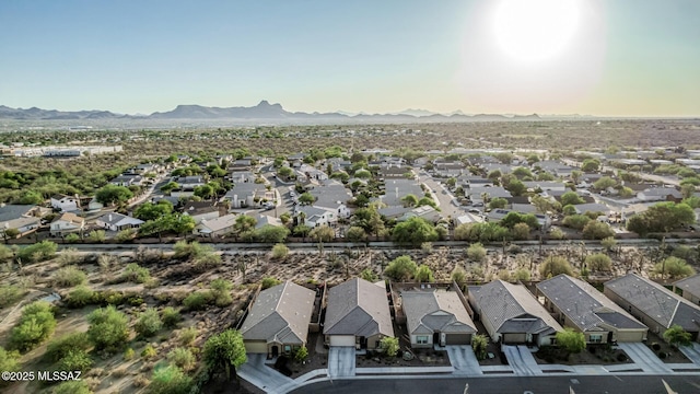 8707 N Ash Grove Ct, Tucson, AZ 85742 - aerial view of residential area featuring a mountainous background