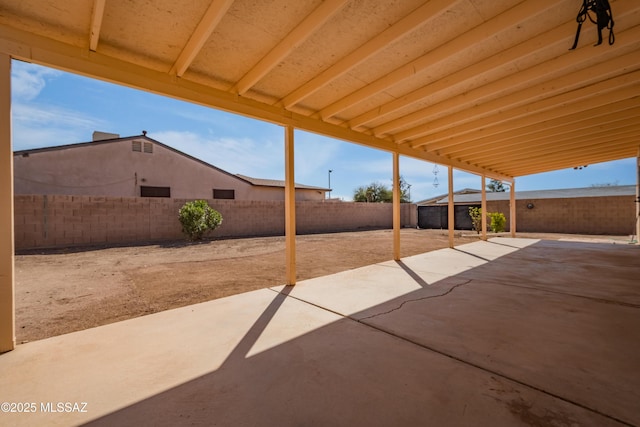 view of patio / terrace featuring a fenced backyard