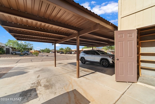 view of parking / parking lot