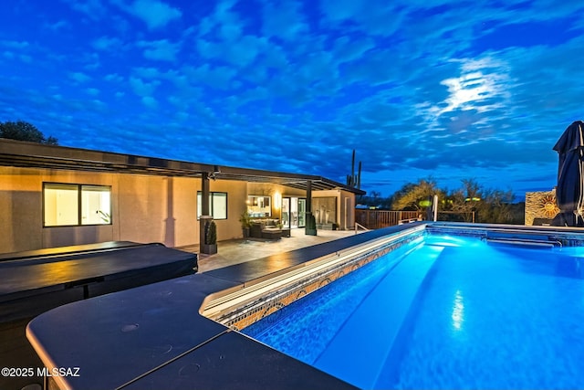 5391 W El Camino Del Cerro, Tucson, AZ 85745 - view of swimming pool with fence and a patio