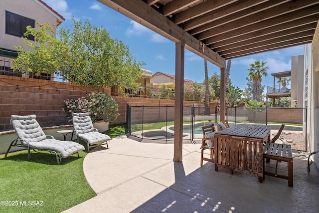 715 W Annandale Way, Tucson, AZ 85737 - fenced backyard with a patio and an in-ground hot tub