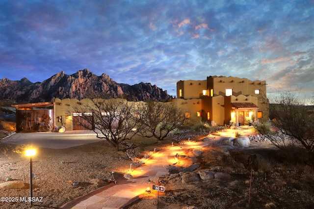 8060 E Diamondback Rd, Saint David, AZ 85630 - exterior space with a fire pit and a mountain view
