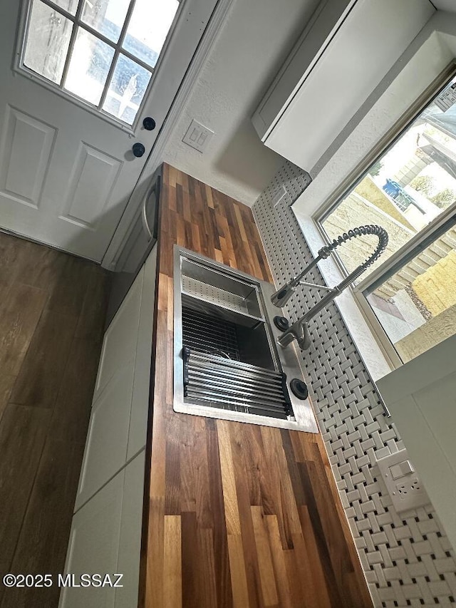 interior space featuring wood finished floors