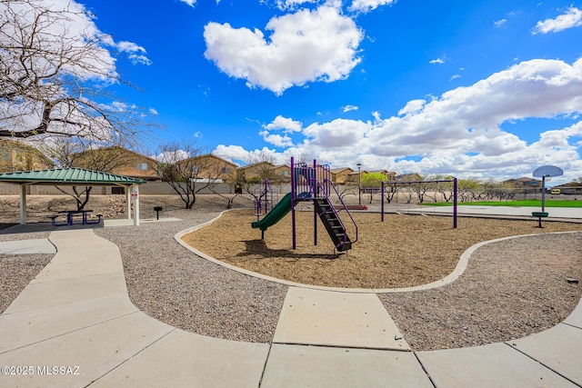 view of community jungle gym