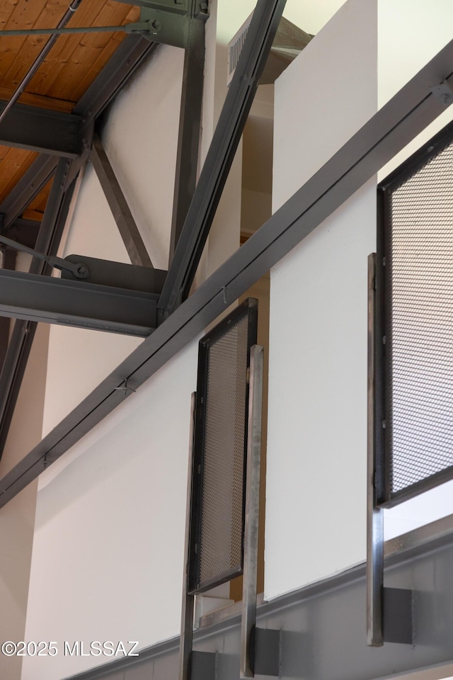 room details featuring wood ceiling