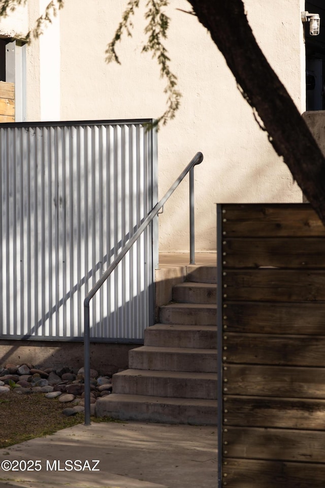 view of stairway