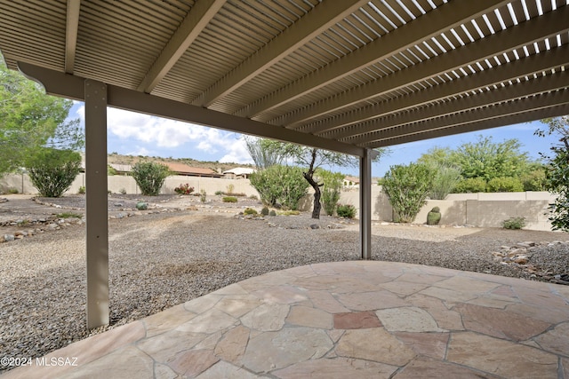 view of patio featuring a fenced backyard