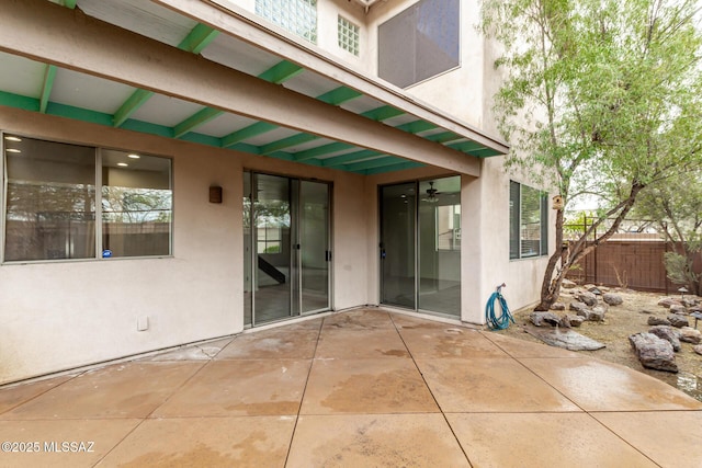 view of patio with fence