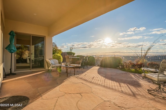 view of patio with outdoor dining area