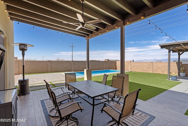 3337 E Wet Sand Pl, Vail, AZ 85641 - view of patio / terrace with ceiling fan and outdoor dining area