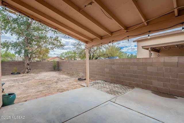 view of patio / terrace with a fenced backyard