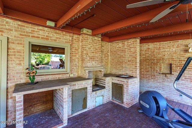 3435 E Via Guadalupe, Tucson, AZ 85716 - view of patio / terrace featuring a sink