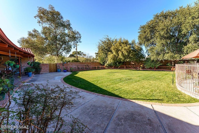 3435 E Via Guadalupe, Tucson, AZ 85716 - view of yard featuring a fenced backyard and a patio