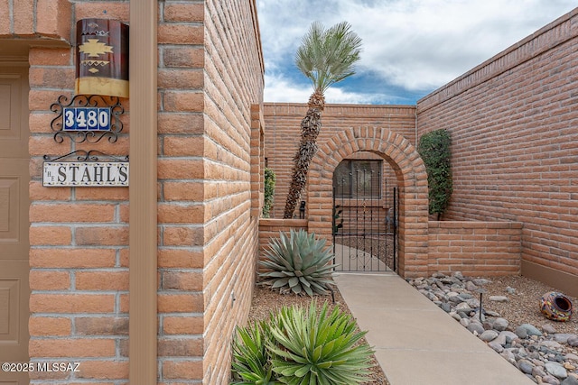 entrance to property with a gate