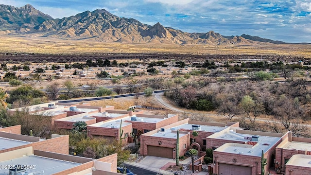 aerial view featuring a mountain view