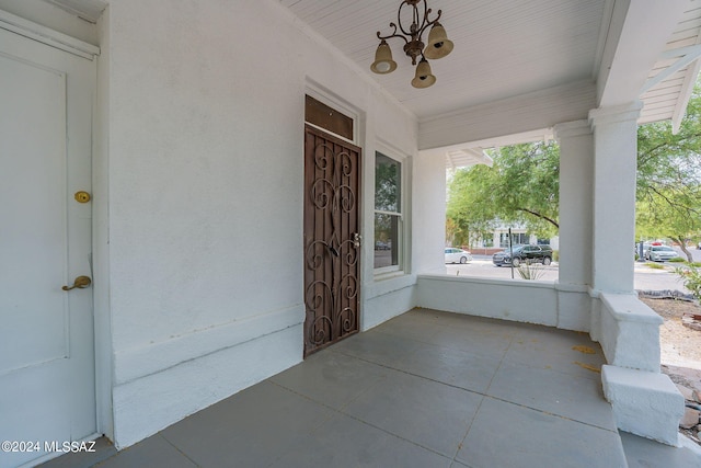 view of patio with covered porch