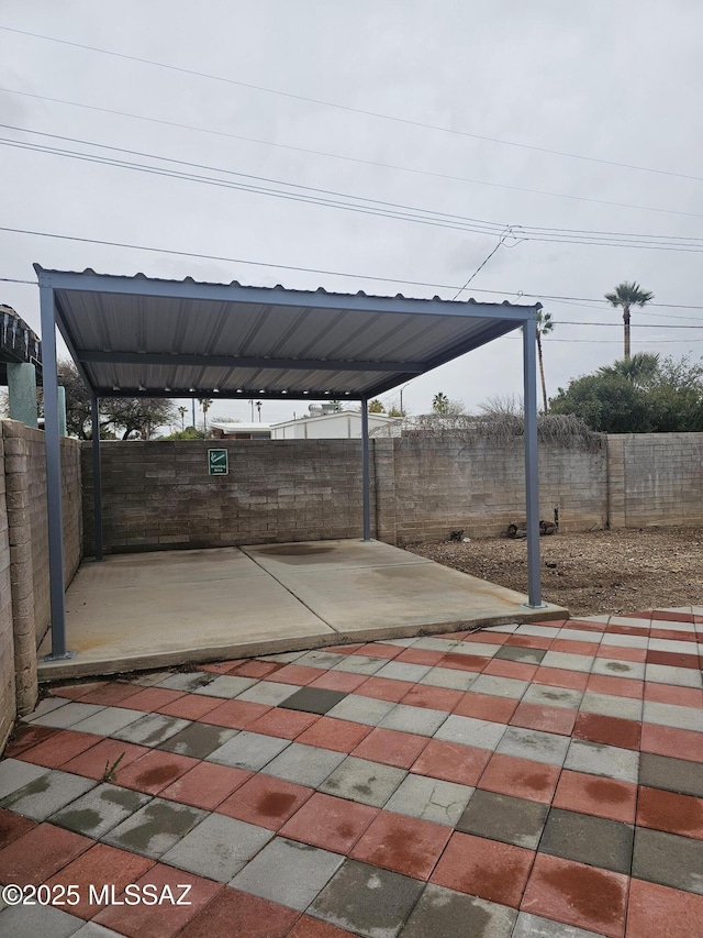view of patio / terrace with fence