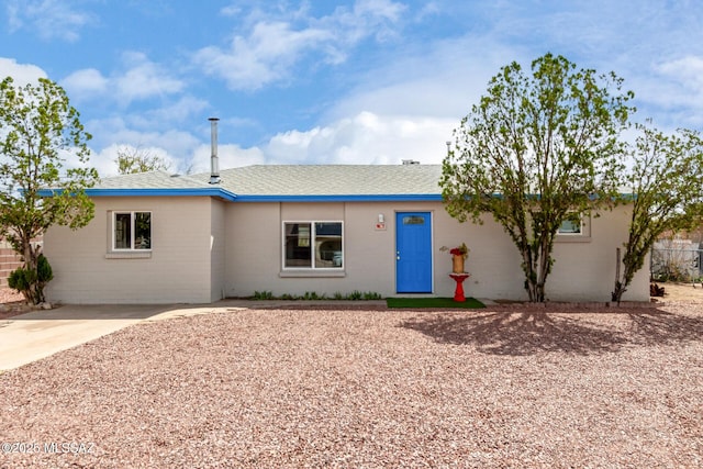 view of single story home