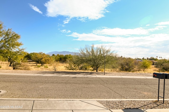 view of street featuring a mountain view