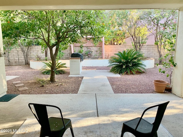 view of patio / terrace featuring a fenced backyard