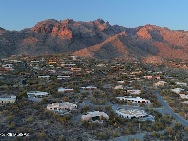 exterior space featuring a mountain view