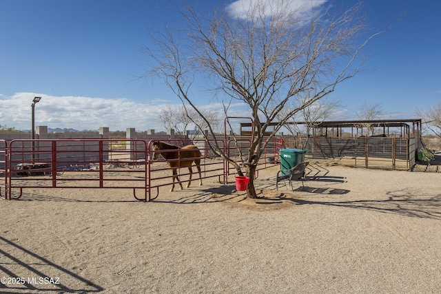 view of playground featuring an exterior structure and an outdoor structure