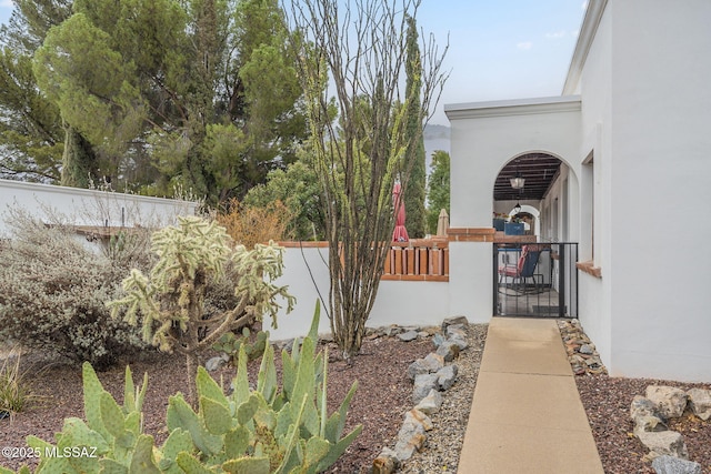 view of yard with a gate and fence